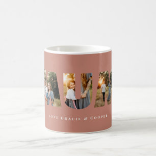 Taza De Café Mamá 3 foto Día de la Madre elegante de terracota 