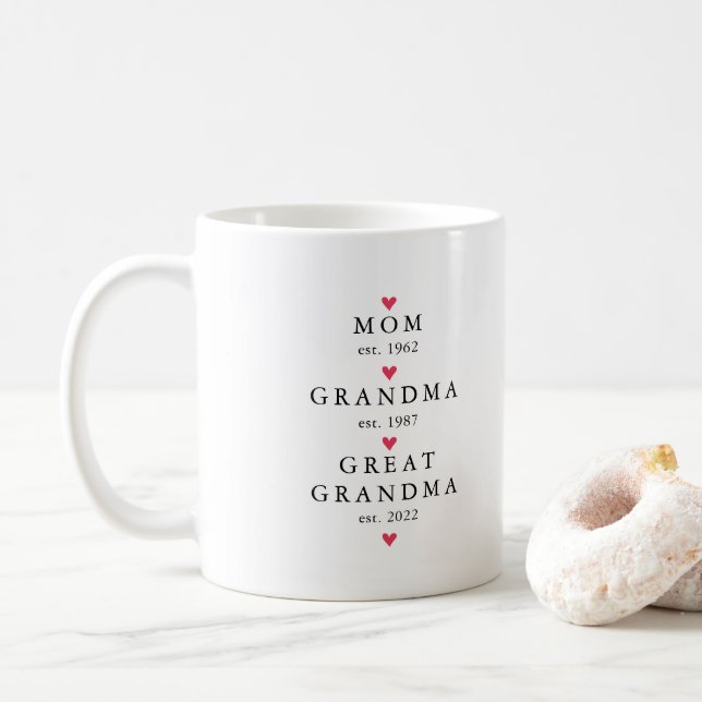Taza De Café Mamá | Abuela | Gran Año de la Abuela Este. (Con donut)