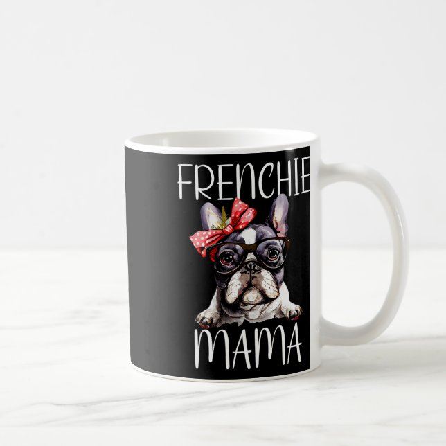 Taza De Café Mamá acuarela Bulldog francés perro día de la madr (Derecha)