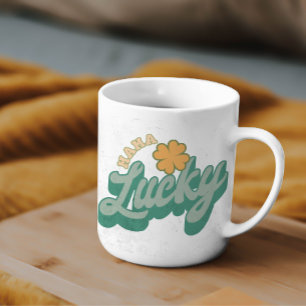 Taza De Café Mamá afortunada Madre Trébol