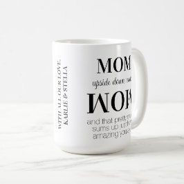 Taza De Café Mamá al revés Wow Día de la Madre Moderna