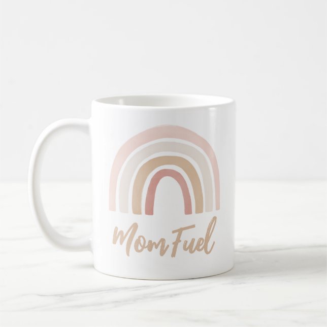 Taza De Café Mamá alimenta el Día de la Madre arcoiris del boho (Izquierda)