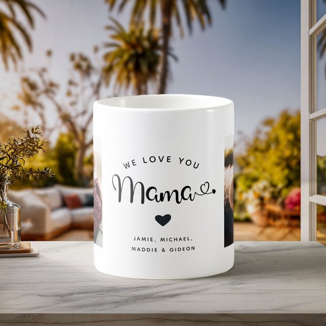 Taza De Café Mamá, ama a tu Personalizado, dos fotos de moda Mo (Subido por el creador)