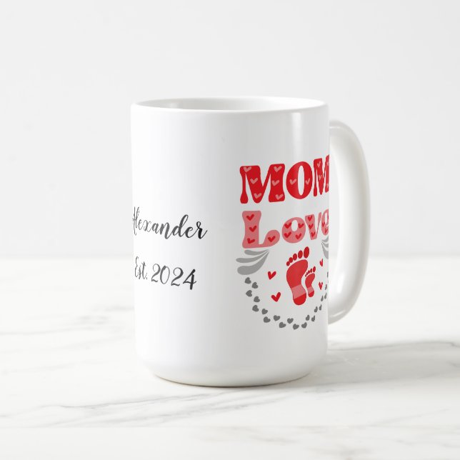 Taza De Café Mamá ama la vela perfumada de Jar (Anverso derecho)