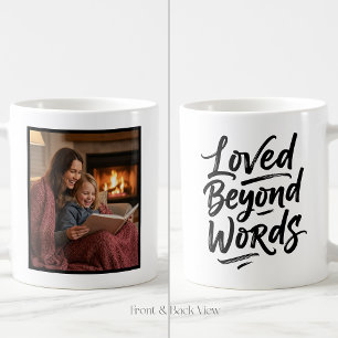 Taza De Café Mamá Amada Más Allá de las Palabras Fácil Foto Per