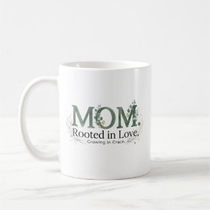 Taza De Café Mamá arraigada en el amor creciendo en gracia Insp