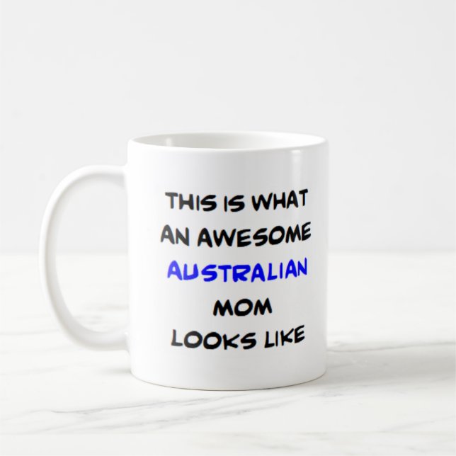 Taza De Café mamá australiana, genial (Izquierda)