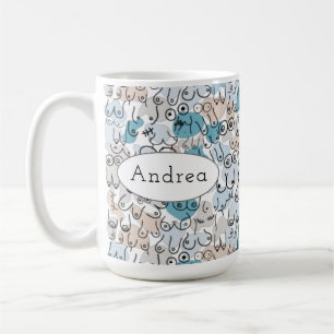 Taza De Café Mamá azul de humor divertido