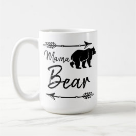 Taza De Café Mama Bear Blanco Negro