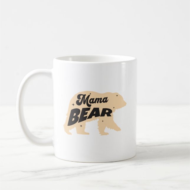 Taza De Café Mama Bear-Día de la Madre-Mom-Funny (Izquierda)