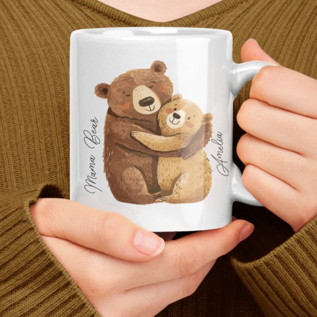 Taza De Café Mama Bear Personalizado Un Regalo Único De Cumplea (Subido por el creador)