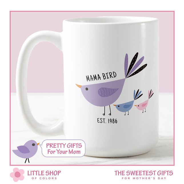 Taza De Café Mama Bird and Chicks Mother's Day (Subido por el creador)