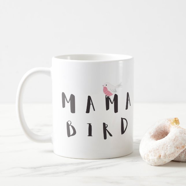 Taza De Café Mama Bird - Fun Quote Mug (Con donut)