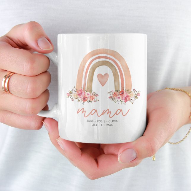 Taza De Café Mama Boho Arcoiris nombra el Día de la Madre (Subido por el creador)