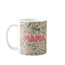 Mama Boho Verde y Rosa Patrón Floral
