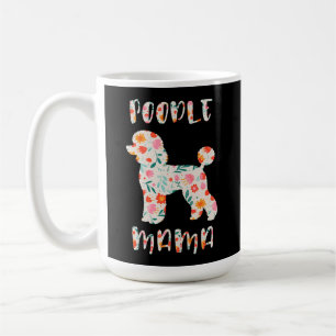 Taza De Café Mamá Caniche Floral Amante de Perros