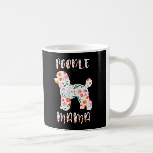 Taza De Café Mamá Caniche Floral Amante de Perros