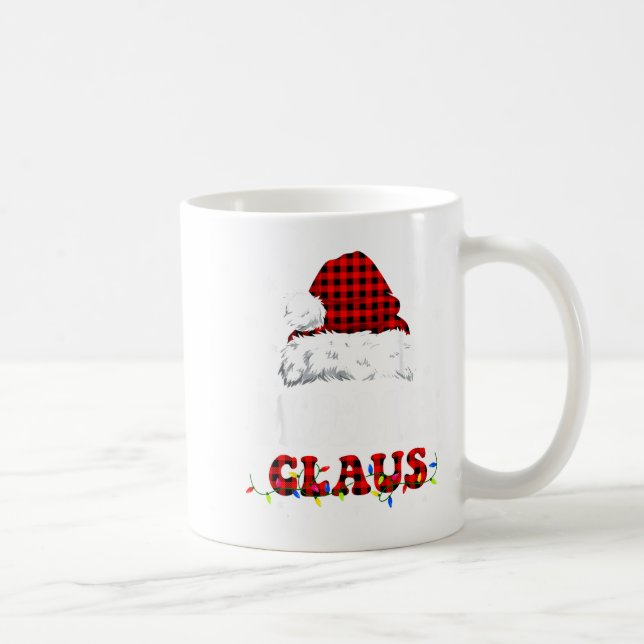 Taza De Café Mama Claus Funny Christmas Lights Pajama Family Ma (Derecha)