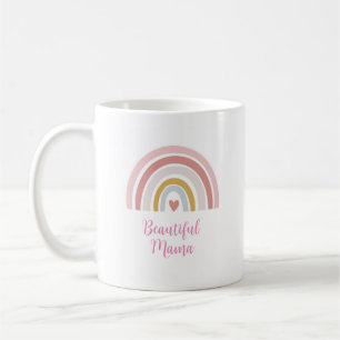 Taza De Café Mama Coffee Mug - Regalo Arcoiris Rosa