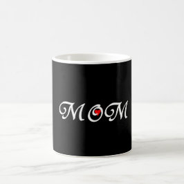 Taza De Café Mamá con el corazón rojo