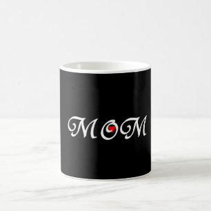 Taza De Café Mamá con el corazón rojo