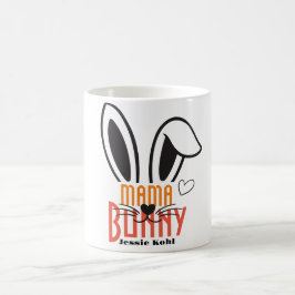Taza De Café mamá conejito Pascua elegante simple linda familia