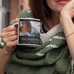 Taza De Café Mamá Coordinadora del Caos Año Personalizado