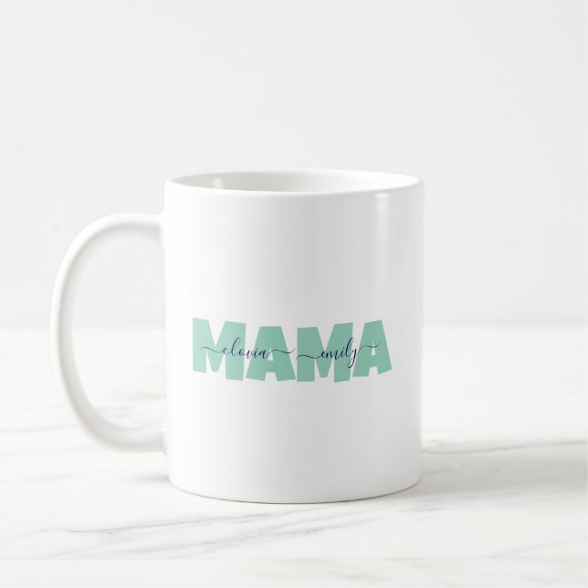 Taza De Café Mama Customized children name (Izquierda)