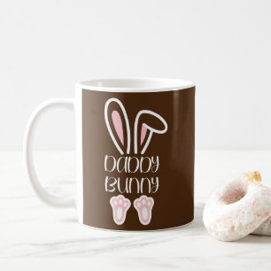 Taza De Café Mama Daddy Bunny Easter Day Papá Embarazada Mamá