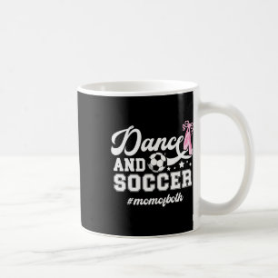 Taza De Café Mamá de baile y fútbol de ambos bailarines y mamá