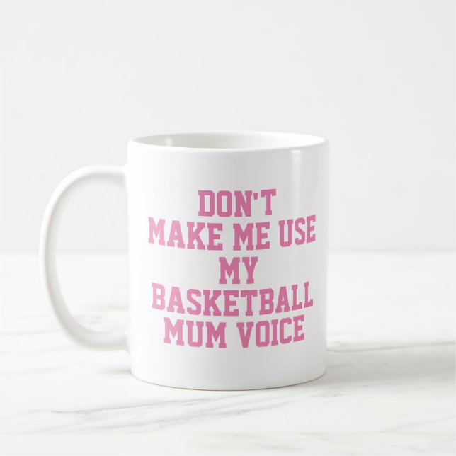 Taza De Café Mamá de baloncesto Gift Mug | Gracioso entrenador  (Izquierda)