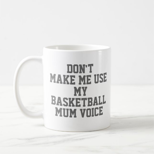 Taza De Café Mamá de baloncesto Gift Mug | Gracioso entrenador  (Izquierda)