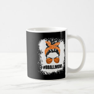 Taza De Café Mamá de baloncesto Messy Bun Orgulloso Mama Bball