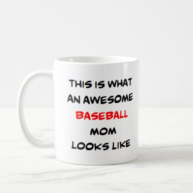 Taza De Café mamá de béisbol, increíble (Izquierda)