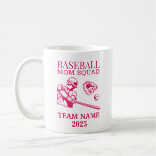 Taza De Café Mamá de béisbol personalizada 