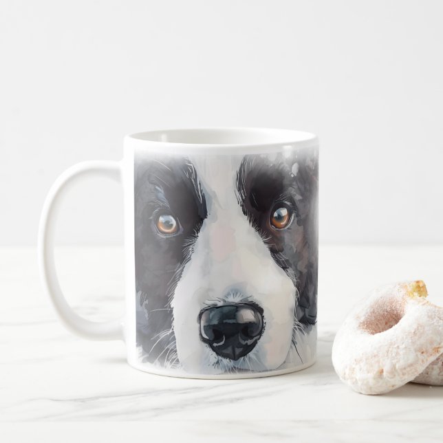 Taza De Café Mamá de Border Collie (Con donut)