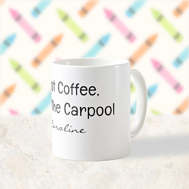 Taza De Café Mamá de carpool de regreso a la escuela (Subido por el creador)