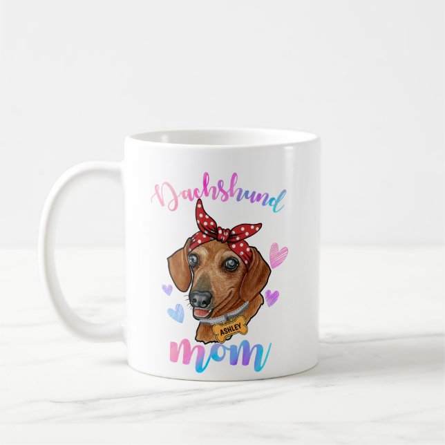 Taza De Café Mamá de Dachshund (Izquierda)