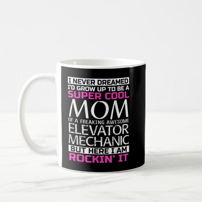 Taza De Café Mamá de Elevator Mechanic (Izquierda)