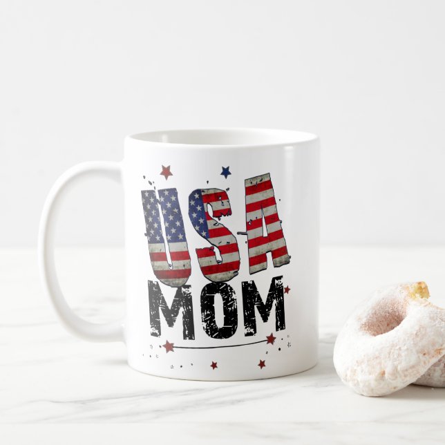 Taza De Café Mamá de Estados Unidos (Con donut)