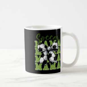 Taza De Café Mamá de fútbol juvenil Coquette lazo linda hermana
