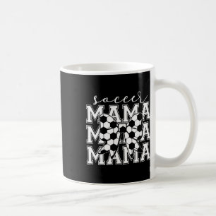 Taza De Café Mamá de fútbol Retro Groovy Fútbol Softll Mamá