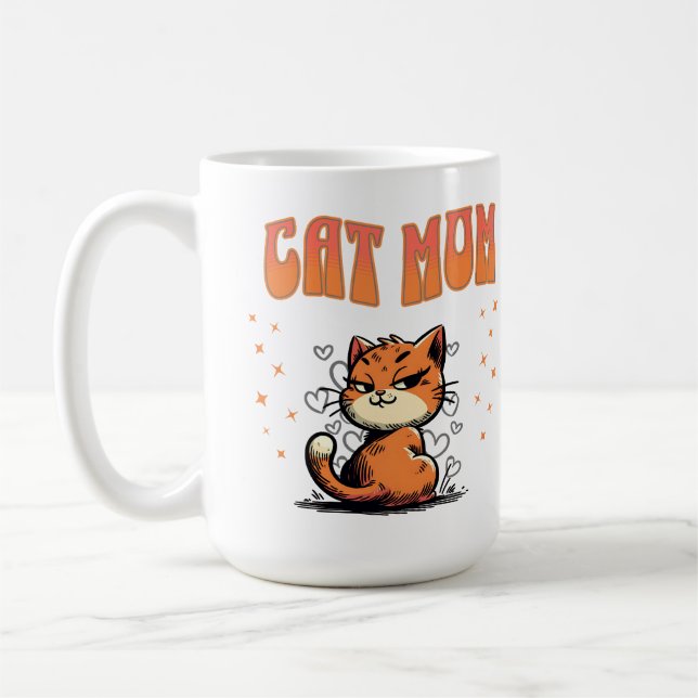 Taza De Café Mamá de gato | Kitty Lover | Mascota Mama (Izquierda)