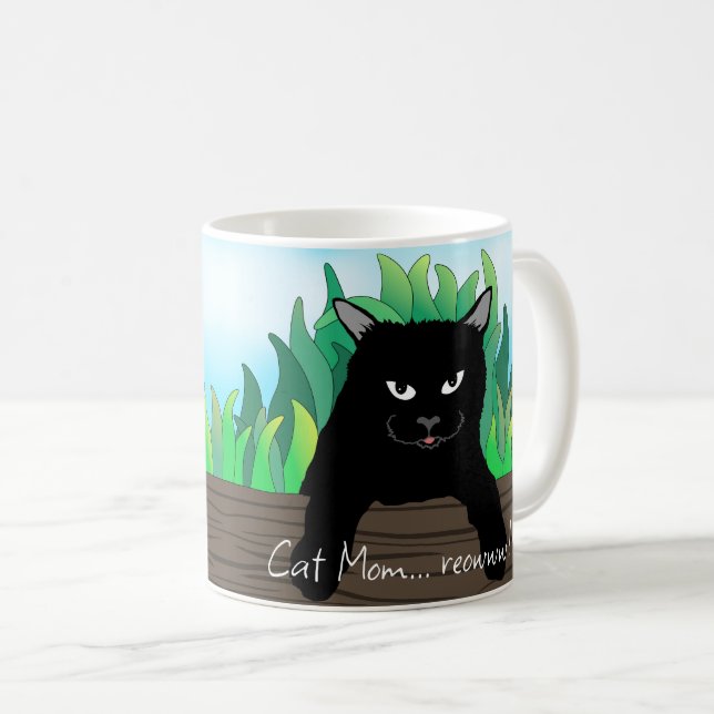 Taza De Café Mamá de gato negro (Anverso derecho)