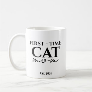 Taza De Café Mamá de gato por primera vez año de establecimient