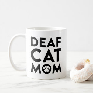 Taza De Café Mamá de gato sorda