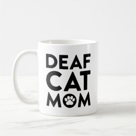 Taza De Café Mamá de gato sorda
