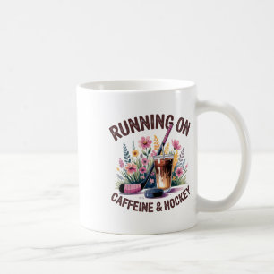 Taza De Café Mamá de Hockey Corriendo Con Café Helado De Cafeín