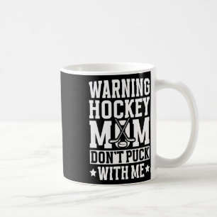 Taza De Café Mamá de hockey de un jugador de hockey divertido M