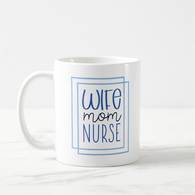 Taza De Café Mamá de la esposa Enfermera un guión moderno (Izquierda)